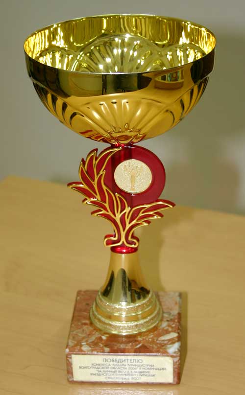 Победителю конкурса Лидеры туриндустрии Волгоградской области-2005 в номинации